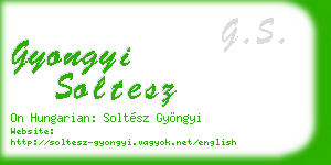 gyongyi soltesz business card